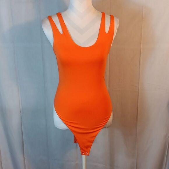 Always On Time Orange Bodysuit - Picture 1 of 8
